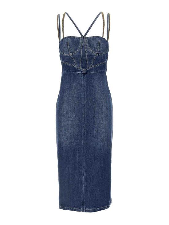 26SS 넨시 도자카 미디 스커트 NDSS25DEN020BLUEWASH Blue