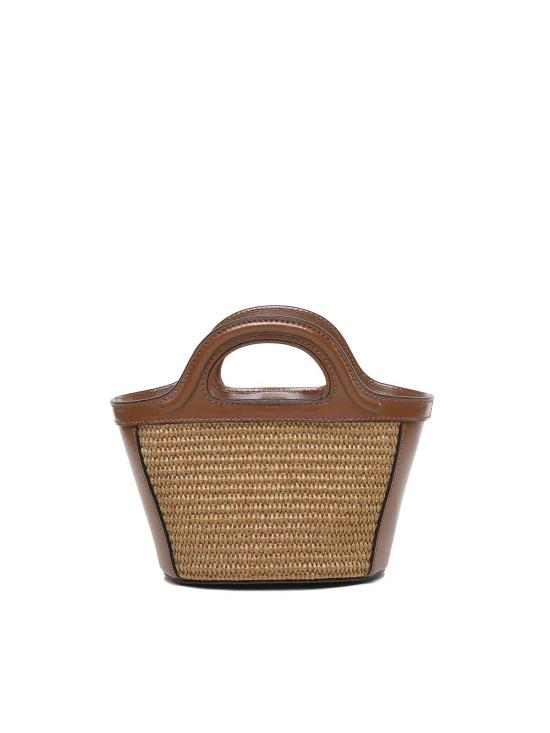 26SS 마르니 레더 & 라피아 트로피컬리아 마이크로백 BMMP0067Q0P386000M50 Brown - MARNI