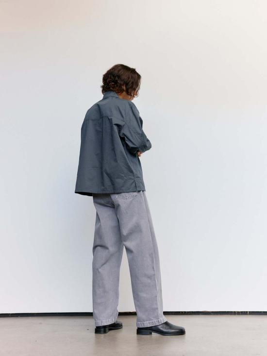  르메르 긴팔 셔츠 카본 그레이 코튼 파자마 셔츠 - LEMAIRE