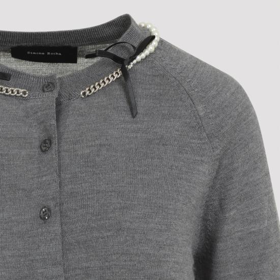 25FW 시몬로샤 가디건 KMK13B 0647 CHARCOAL PEARL GREY - SIMONE ROCHA