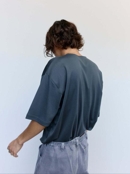  르메르 반팔 티셔츠 코튼 실크 인터록 릴렉스 티셔츠 - LEMAIRE