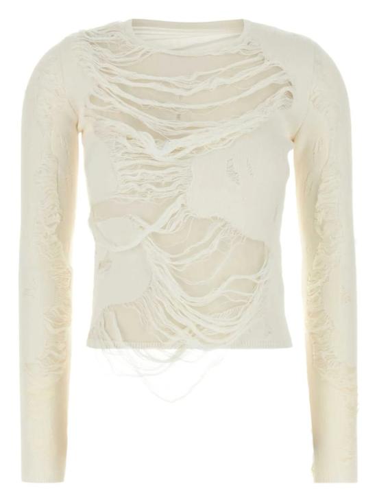 25SS MM6 메종마르지엘라 스웨터 S62HL0032M13121 59430 101 OFF WHITE