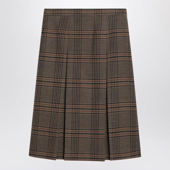 25FW 생로랑 미디 스커트 831068Y9I70 R YSL 2849 BROWN