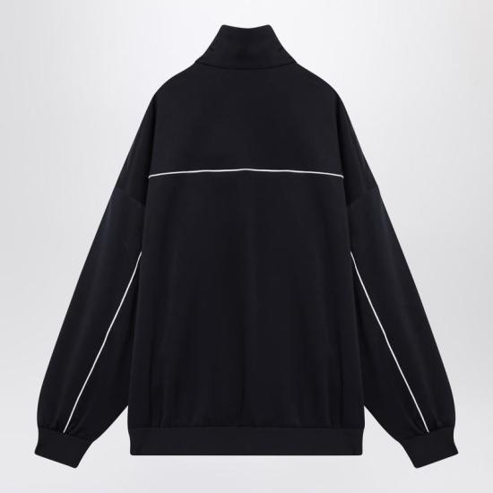 25FW 구찌 테크니컬 저지 집 칼라 맨투맨 833488XJHEK R GUC 4140 BLUE - GUCCI