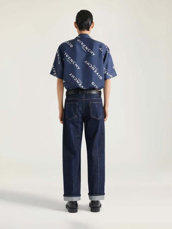 25FW 지방시 반팔 셔츠 BM616J1673 410NAVY WHITE - GIVENCHY