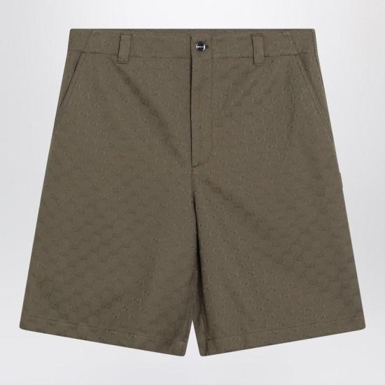 25FW 구찌 GG 캔버스 카고 숏 팬츠 814728ZAF4S R GUC 3065 GREEN
