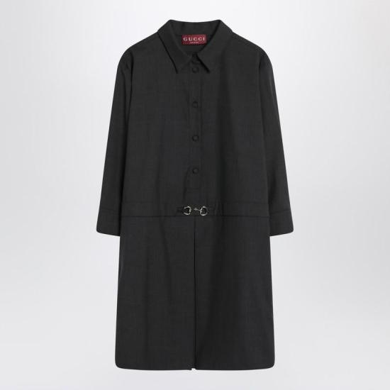 25FW 구찌 홀스빗 울 드레스 836243Z8B12 R GUC 1054 GREY