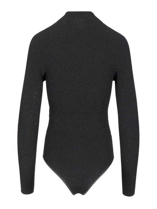  알라이아 바디수트 티셔츠 AA9B0330K017A995 Black - ALAIA