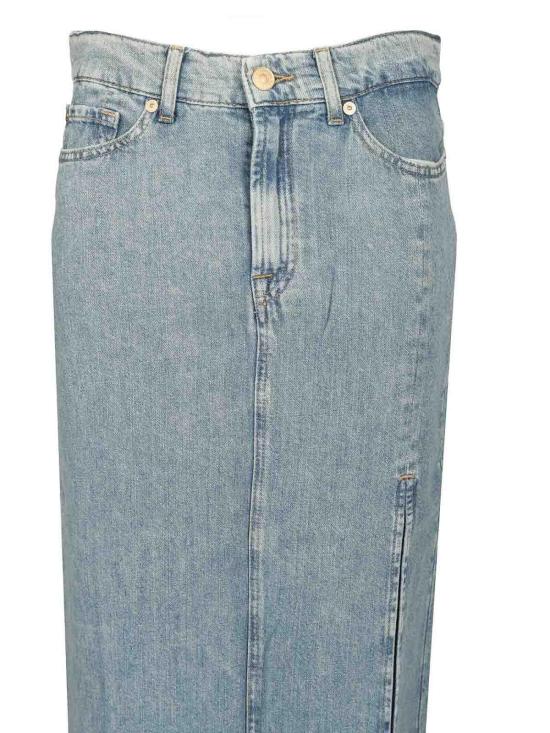 25SS 세븐포올맨카인드 미디 스커트 7U028U03U7AIA Light Blue - 7 FOR ALL MANKIND