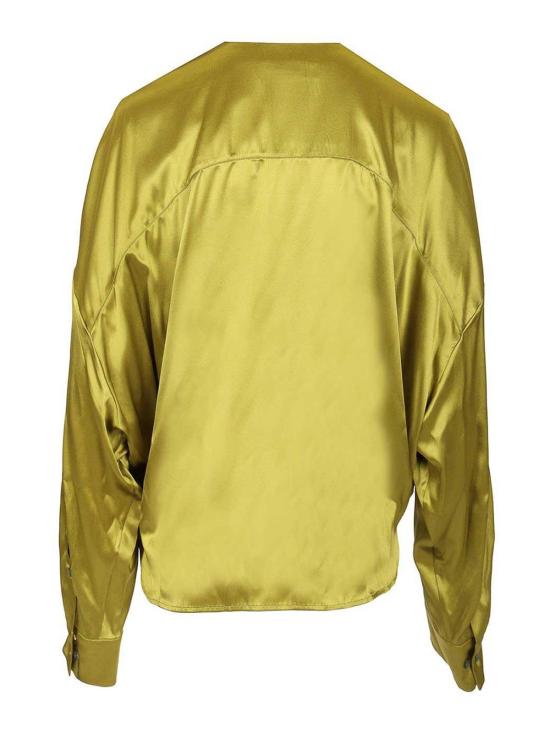 25SS 드리스 반 노튼 긴팔 티셔츠 2510107151032600 Green - DRIES VAN NOTEN