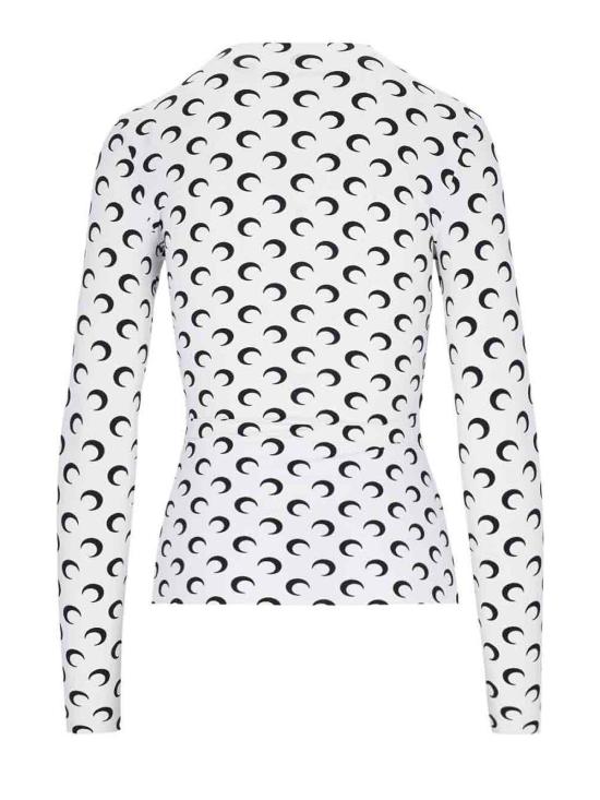 26SS 마린세르 크레센트 문 프린트 긴팔 티셔츠 WTS006ACJER0001WH00 - MARINE SERRE