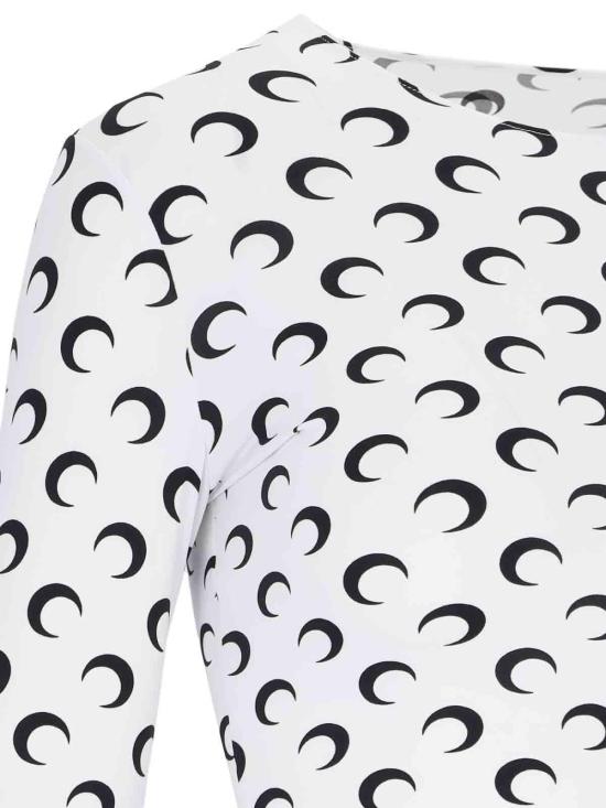 26SS 마린세르 크레센트 문 프린트 긴팔 티셔츠 WTS006ACJER0001WH00 - MARINE SERRE