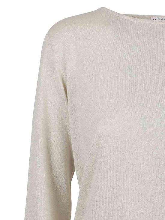 26FW 브루넬로 쿠치넬리 스파클링 캐시미어 실크 스웨터 M41800008C9443 Light Grey - BRUNELLO CUCINELLI