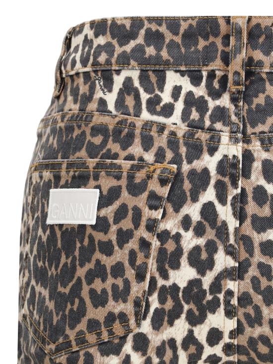 25FW 가니 레오파드 플레어 크롭 J1059 943 MULTICOLOUR - GANNI
