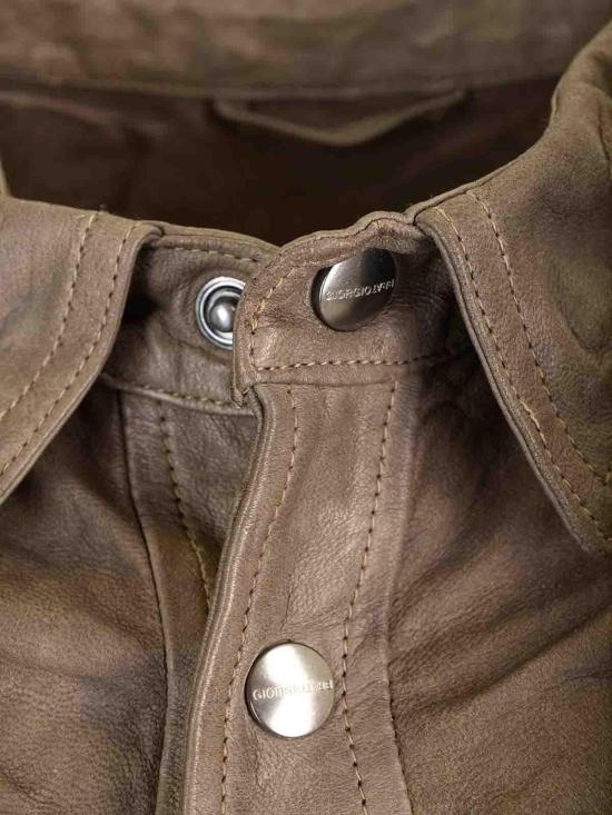 26SS 조르지오 브라토 가죽 자켓 GU25S12099VBRUSHANETO Brown - GIORGIO BRATO