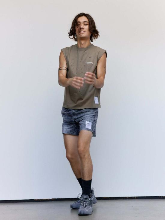  새티스파이 민소매 티셔츠 세티스파이 에이지드 팔콘 모스 테크 머슬 티셔츠