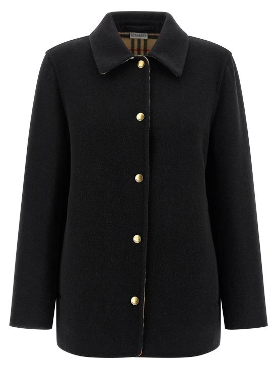 25FW 버버리 울 오버셔츠 8115289BLACKSANDIPCHECK