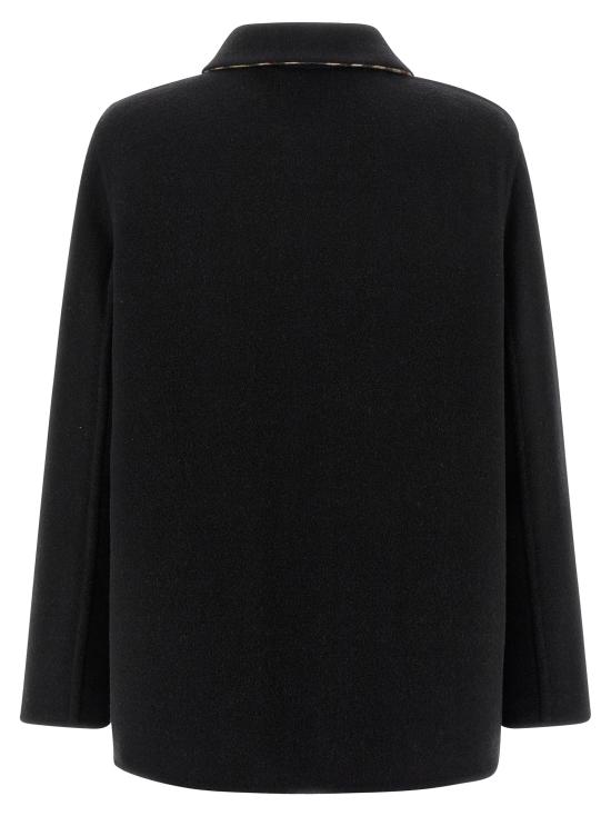 25FW 버버리 울 오버셔츠 8115289BLACKSANDIPCHECK - BURBERRY