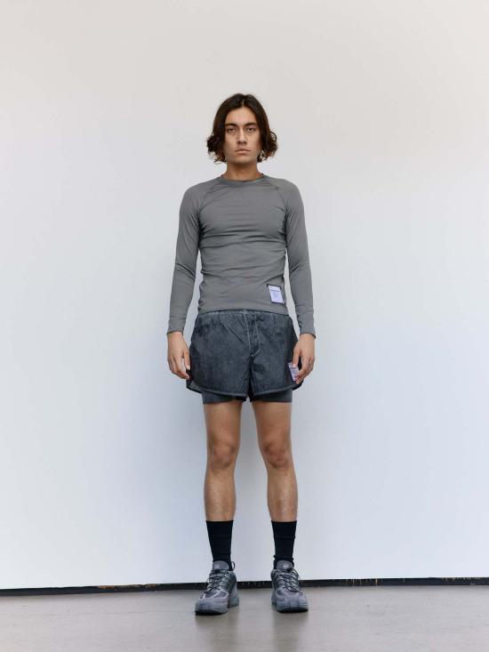  새티스파이 숏팬츠 세티스파이 에이지드 블랙 리피 3인치 트레일 반바지 - SATISFY