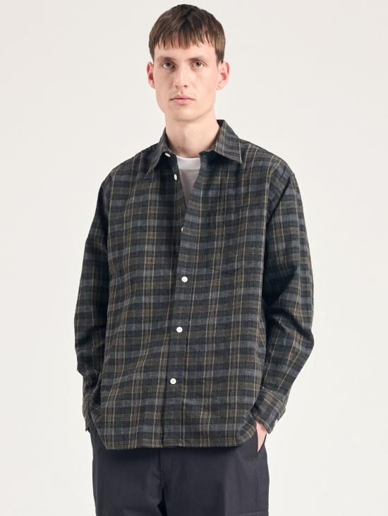 25FW 노스프로젝트 긴팔 셔츠 N40 08381001ole oversized wool check shirt