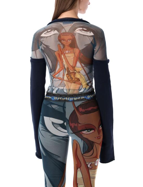 25FW 오토링거 반팔 티셔츠 10110700901 PRIBLU PRINT BLUE - OTTOLINGER