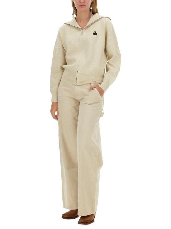 25FW 이자벨마랑에뚜왈 AXELLE 악셀 집업 가디건 CA0004FB A3L75E02LY GREY - ISABEL MARANT ETOILE