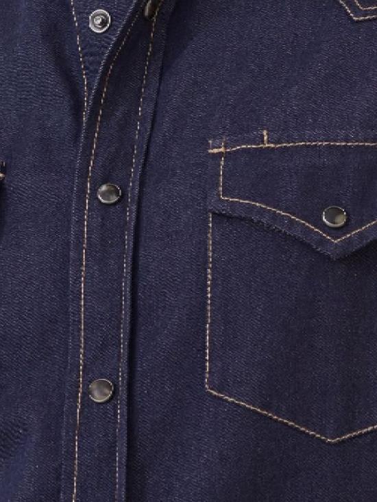 25FW 브루넬로 쿠치넬리 논 페이드 데님 웨스턴 셔츠 MY6524008 CJZ29 - BRUNELLO CUCINELLI