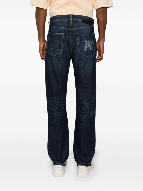 25FW 팜앤젤스 스트레이트 팬츠 PMYA039F24DEN0024503 Blue - PALM ANGELS