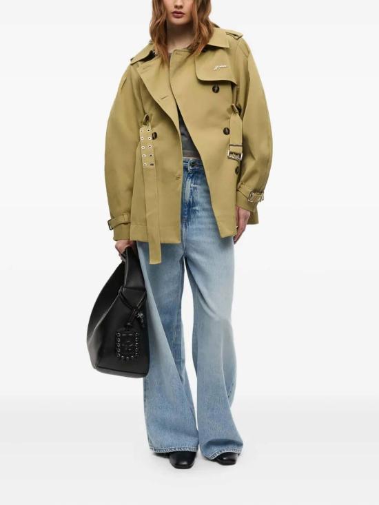  가니 헤비 트윌 미디 트렌치 코트  W0396028 Beige - GANNI