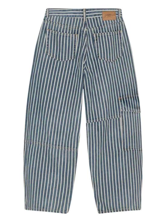  가니 소프트 샴브레이 스트라이프 카펜터 진 J1747326 Light Blue - GANNI