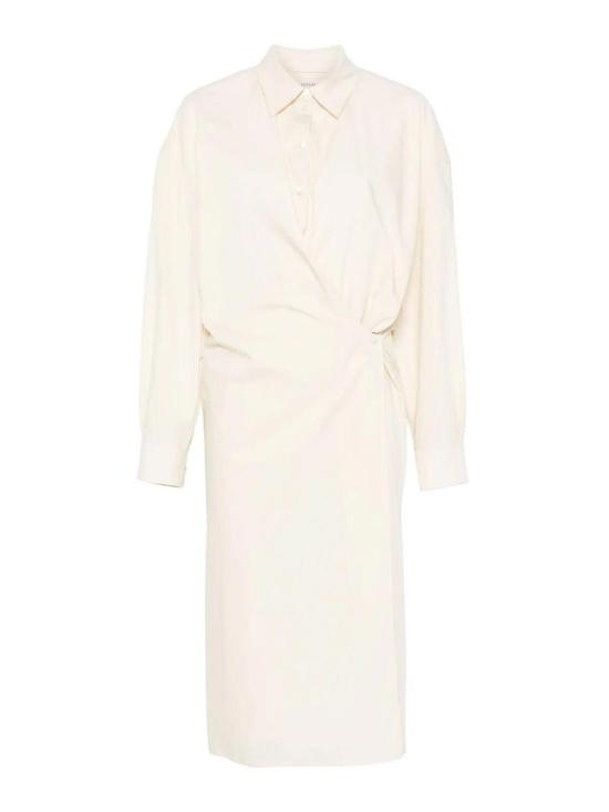  르메르 스트레이트 칼라 트위스트 드레스 DR1092LF588YE507 Cream