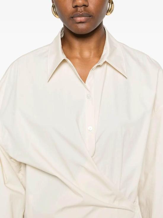  르메르 스트레이트 칼라 트위스트 드레스 DR1092LF588YE507 Cream - LEMAIRE