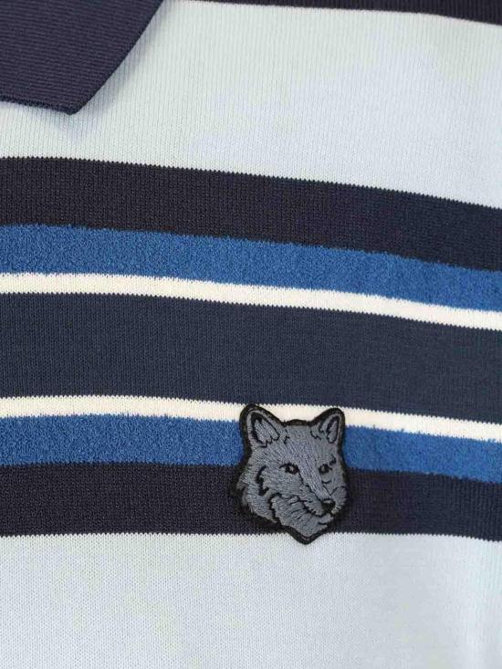  메종키츠네 폴로 티셔츠 OM00201KT11190285 CIRRUS BLUE INK DOM - MAISON KITSUNE