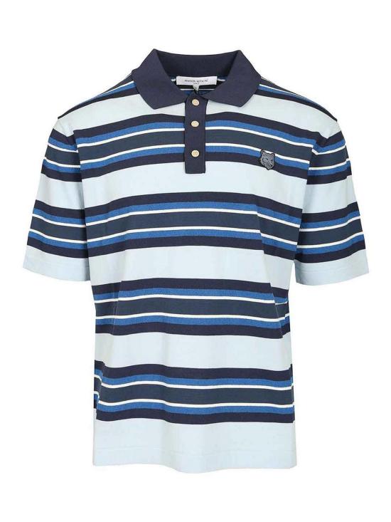  메종키츠네 폴로 티셔츠 OM00201KT11190285 CIRRUS BLUE INK DOM