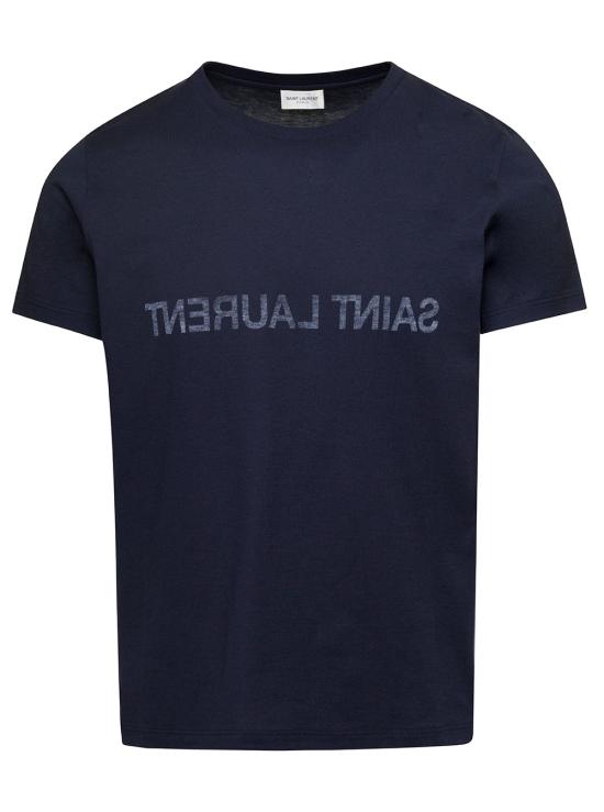 26SS 생로랑 반팔 티셔츠 663278Y37AW4145 Blu