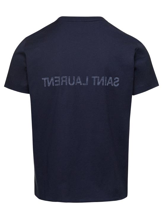 26SS 생로랑 반팔 티셔츠 663278Y37AW4145 Blu - SAINT LAURENT