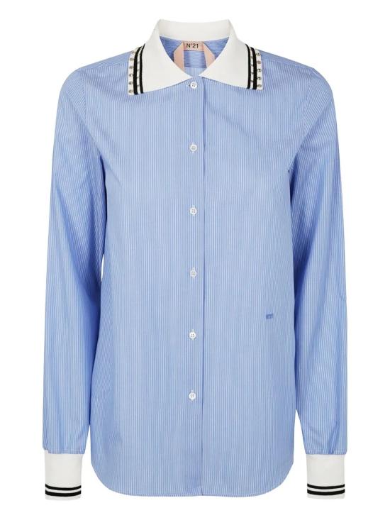 25SS 누메로벤투노 셔츠 G011 1527 RD11 LIGHT BLUE WHITE - N°21
