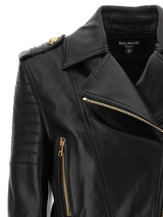  발망 바이커 자켓 FF1TD207LC620PA Black - BALMAIN