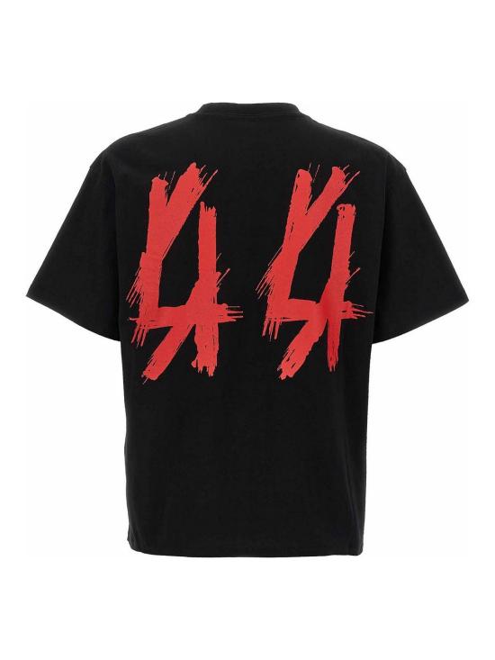 25FW 44레이블 반팔 티셔츠 B0030556FA582P674 Black - 44 LABEL