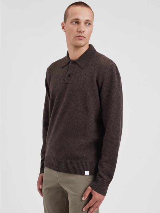25FW 노스프로젝트 스웨터 N45 06212040norse standard merino lambswool polo - NORSE PROJECTS
