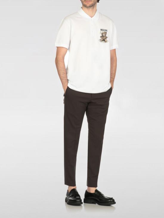 25FW 모스키노 폴로 티셔츠 16085242 1001 White - MOSCHINO