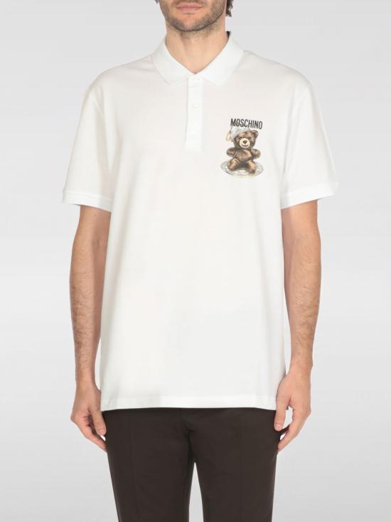 25FW 모스키노 폴로 티셔츠 16085242 1001 White
