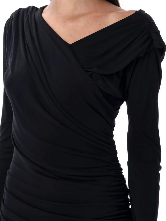 25FW 가니 롱 원피스 T4213 099 Black - GANNI