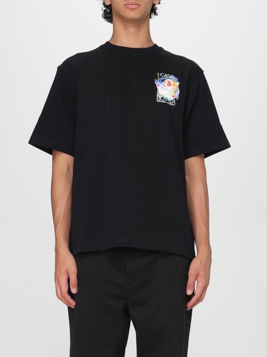 25FW 카사블랑카 반팔 티셔츠 MPF25JTS044 05 Black