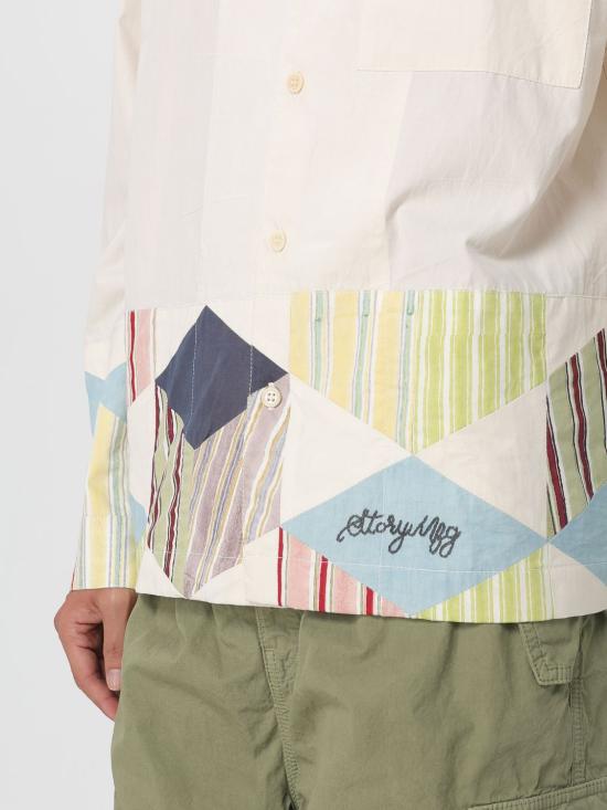 25SS 스토리엠에프지 긴팔 셔츠 SSS25SHGRLCOTECP TESSELLATEPATCHWORK Beige - STORY MFG