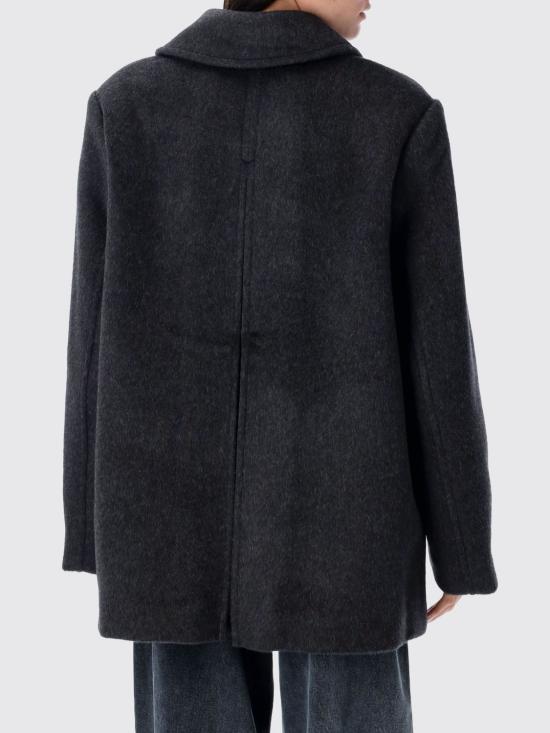 25FW 가니 더블 브레스트 자켓 W0567 252 Grey - GANNI