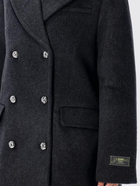 25FW 가니 더블 브레스트 자켓 W0567 252 Grey - GANNI