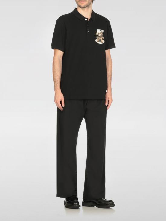 25FW 모스키노 폴로 티셔츠 16085242 1555 Black - MOSCHINO