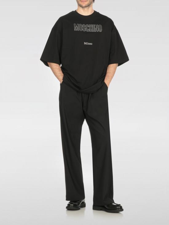 25FW 모스키노 반팔 티셔츠 07105241 1555 Black - MOSCHINO