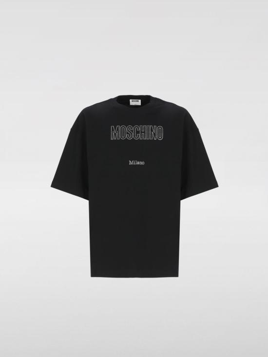 25FW 모스키노 반팔 티셔츠 07105241 1555 Black - MOSCHINO